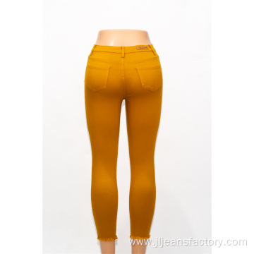 Custom Orange Jeans Fashion Personality